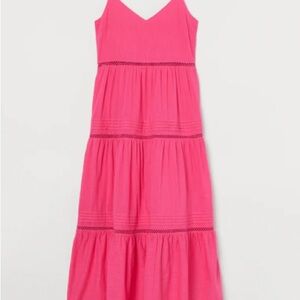 H&M Vibrant Pink Tiered Kids Dress